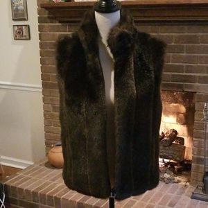 Faux mink reversible jacket